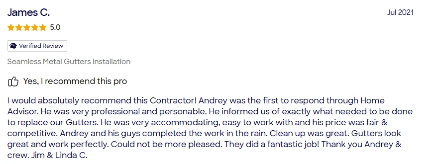 HomeAdvisor review of A&A Island Services by James C.: I would absolutely recommend this Contractor! Andrey was the first to respond through Home Advisor. He was very professional and