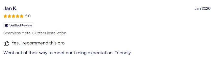 HomeAdvisor review of A&A Island Services by Jan K.: Went out of their way to meet our timing expectation.