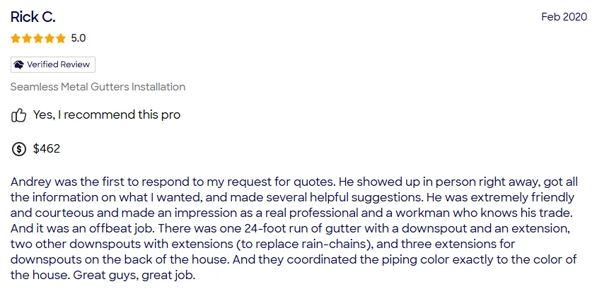 HomeAdvisor review of A&A Island Services by Rick C.: Andrey was the first to respond to my request for quotes. He showed up in person right away, got all the information on what I wanted, and